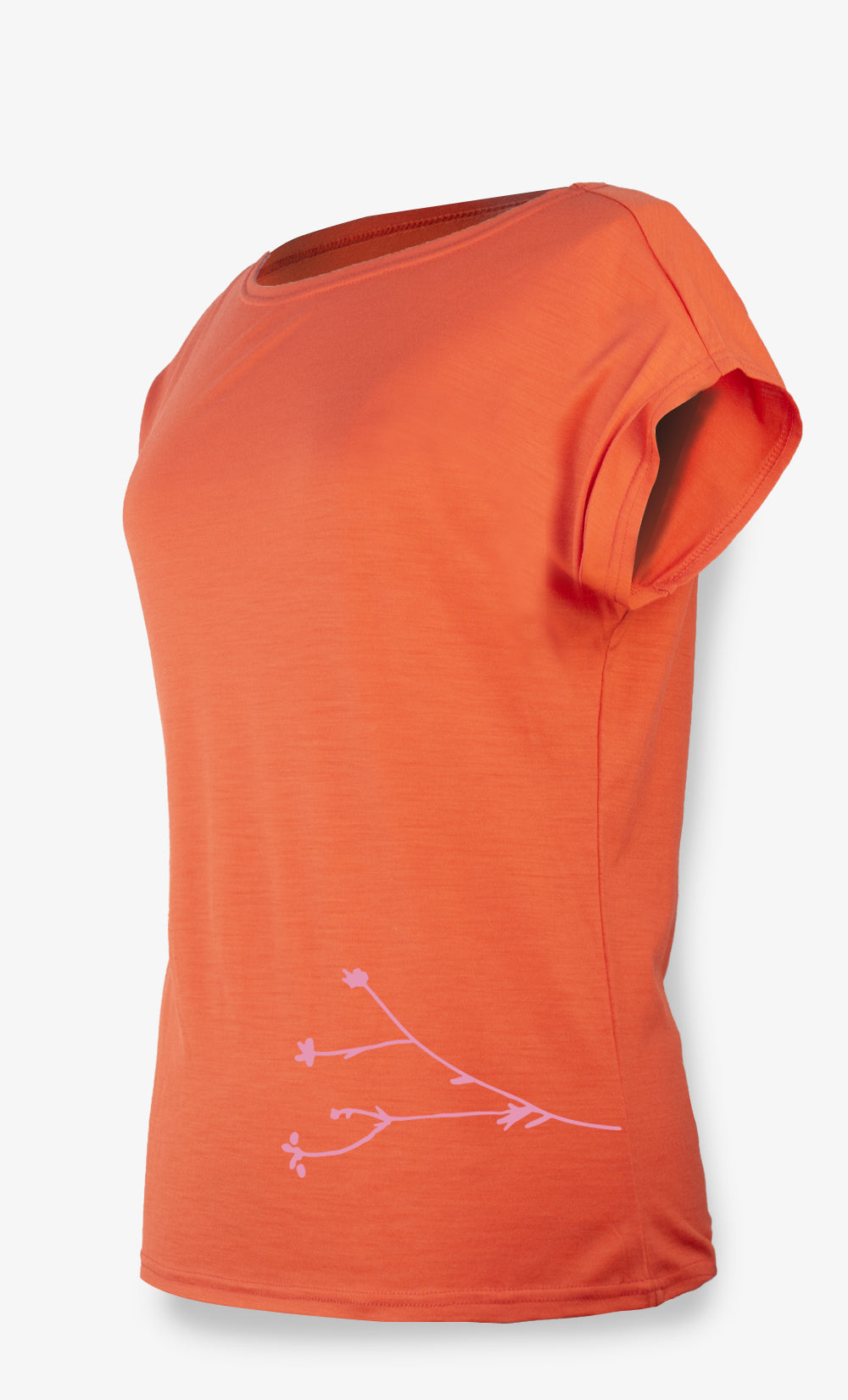Women's Merino T-Shirt Red-Orange Ultra Light - Madrid