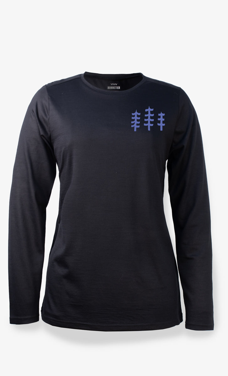 Women's Merino Long Sleeve Black - Forest