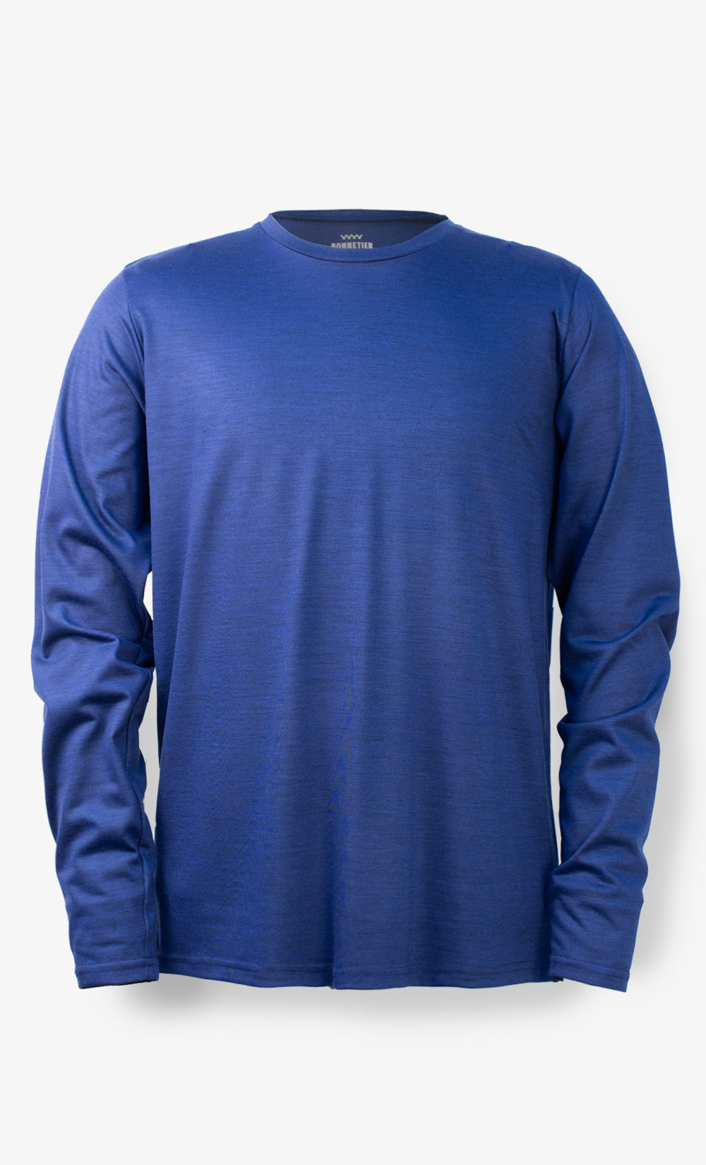 Manches Longues Mérinos Homme Techcrew Bleu Chiné