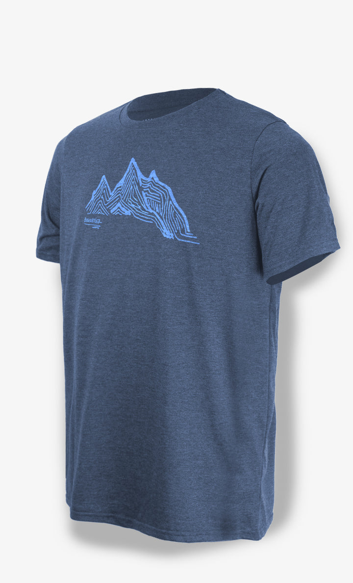 T-Shirt Homme Bleu Chiné - Climbing Route