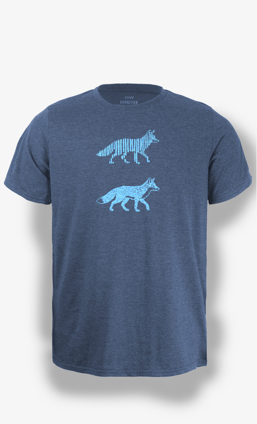T-Shirt Homme Bleu Chiné - Deux Renards