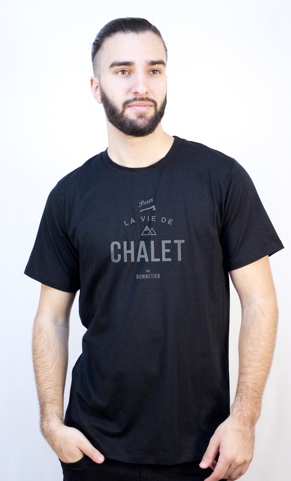 Black Men's T-Shirt - Chalet
